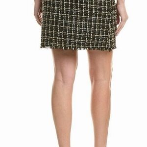 Nanette Lepore Black and White Tweed Mini Skirt